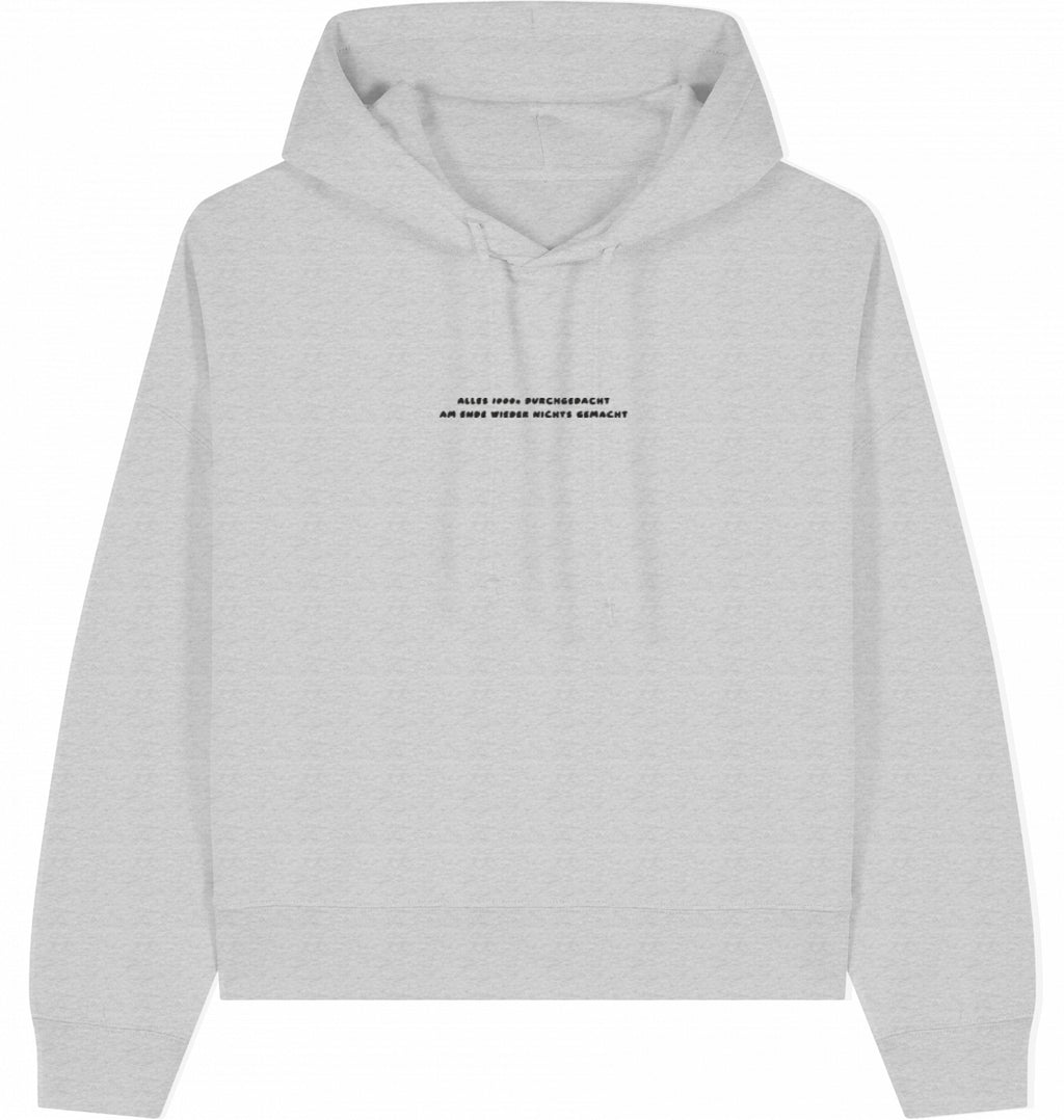 Hoodie schwarze Schrift gestickt