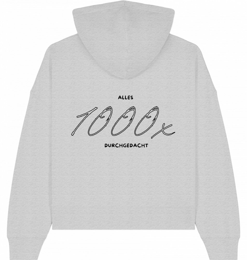 Hoodie schwarze Schrift Vor- und Rückseite