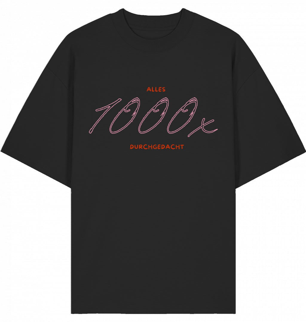 T-Shirt 1000x durchgedacht rot/rosa