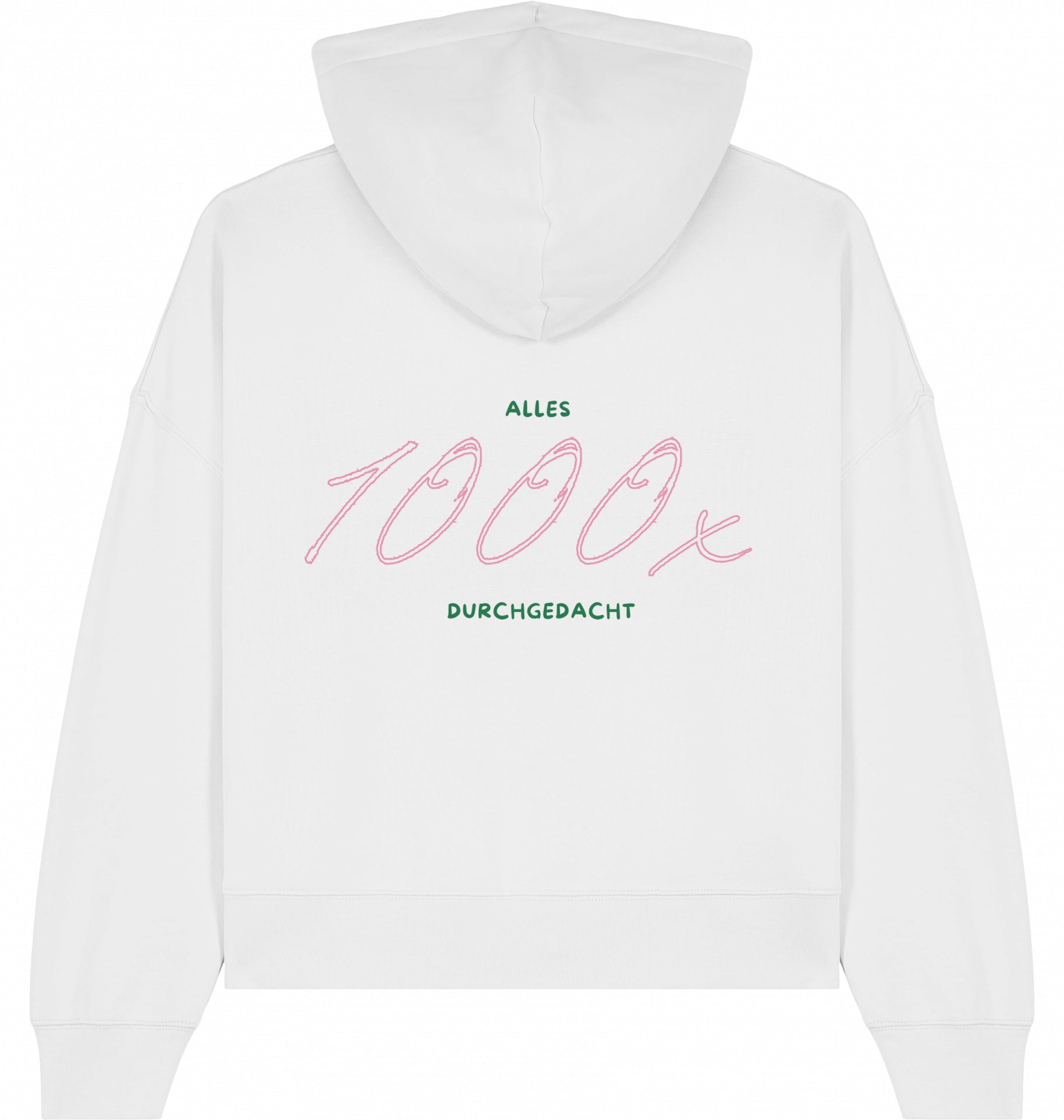 Hoodie grün/rosa