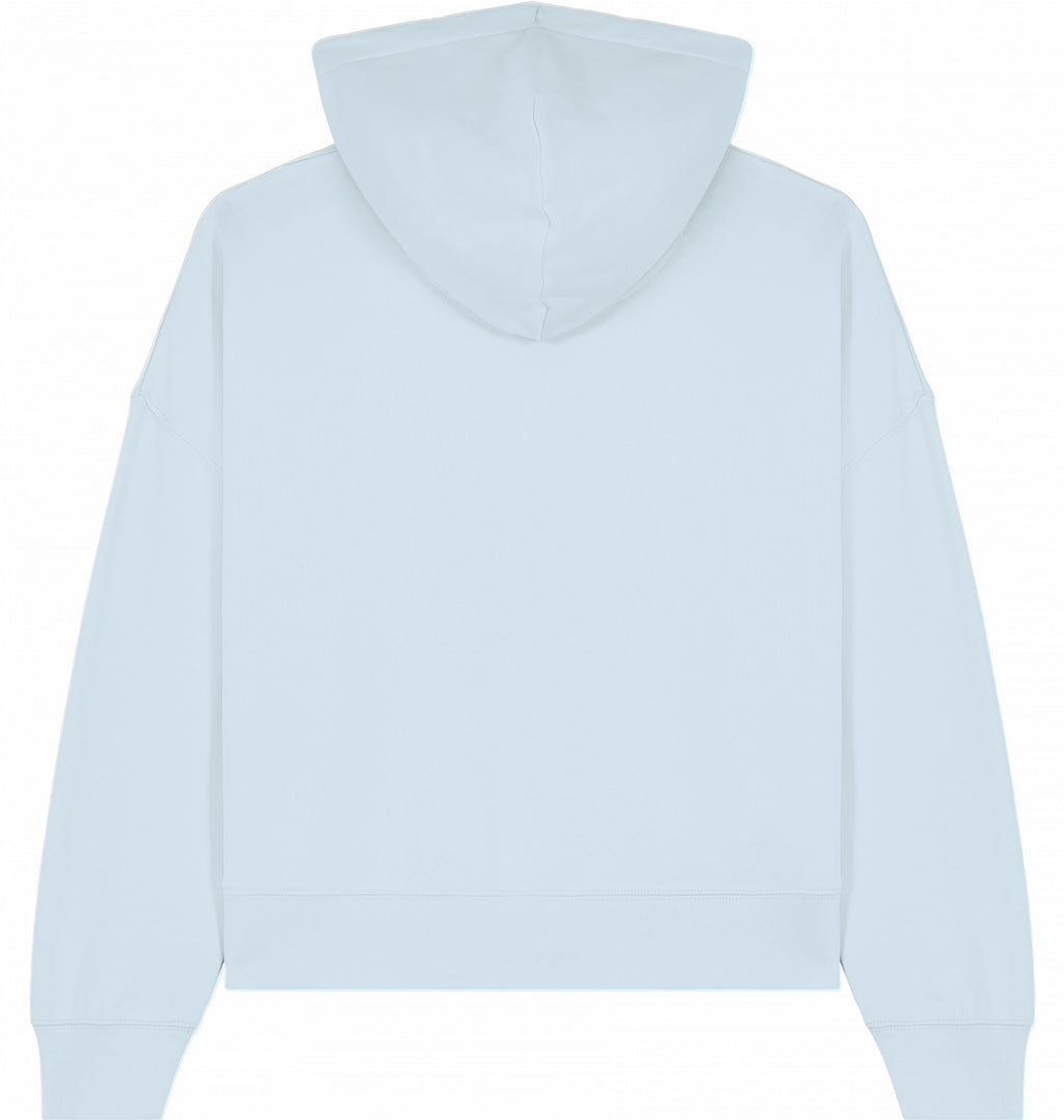 Hoodie Schrift gestickt grün