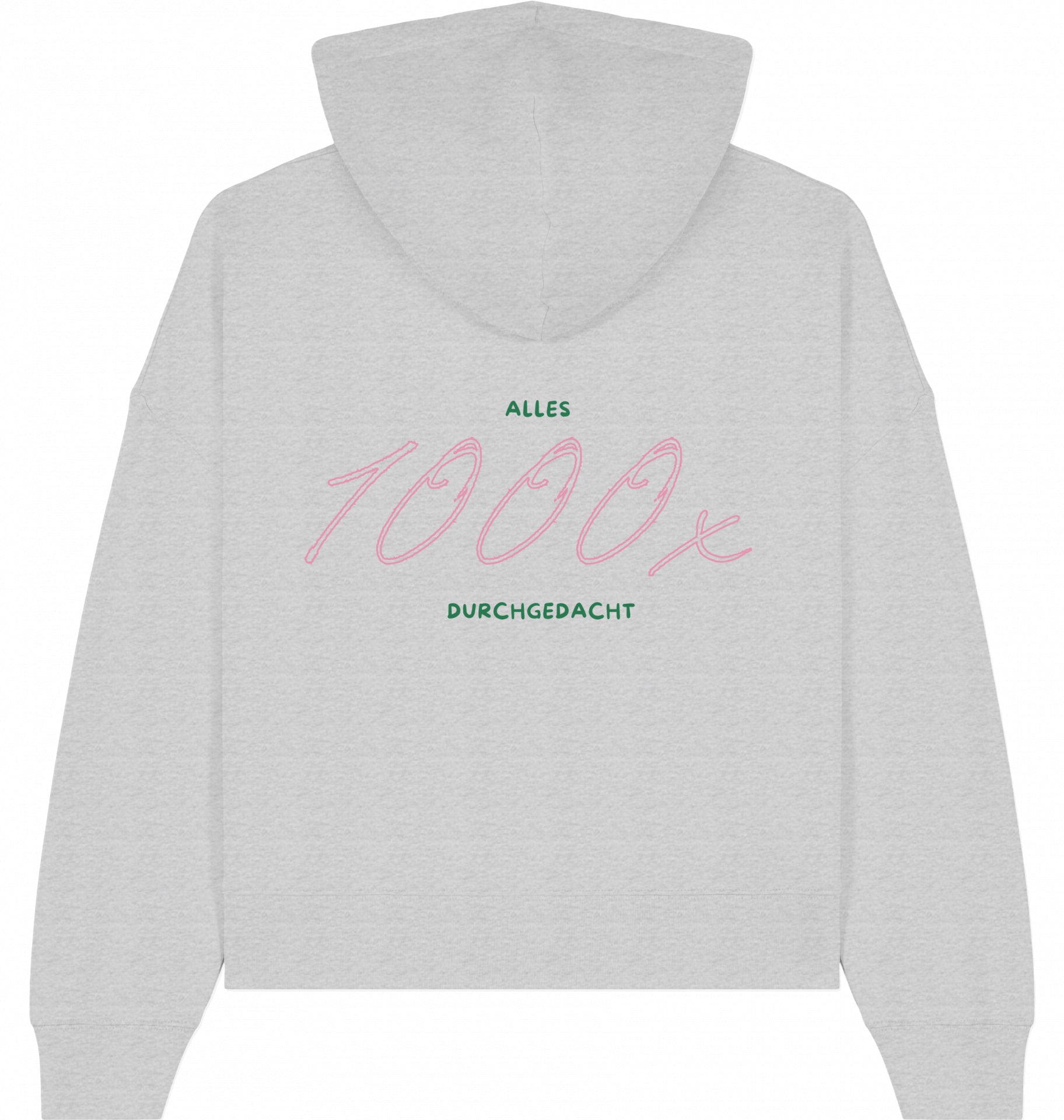 Hoodie grün/rosa