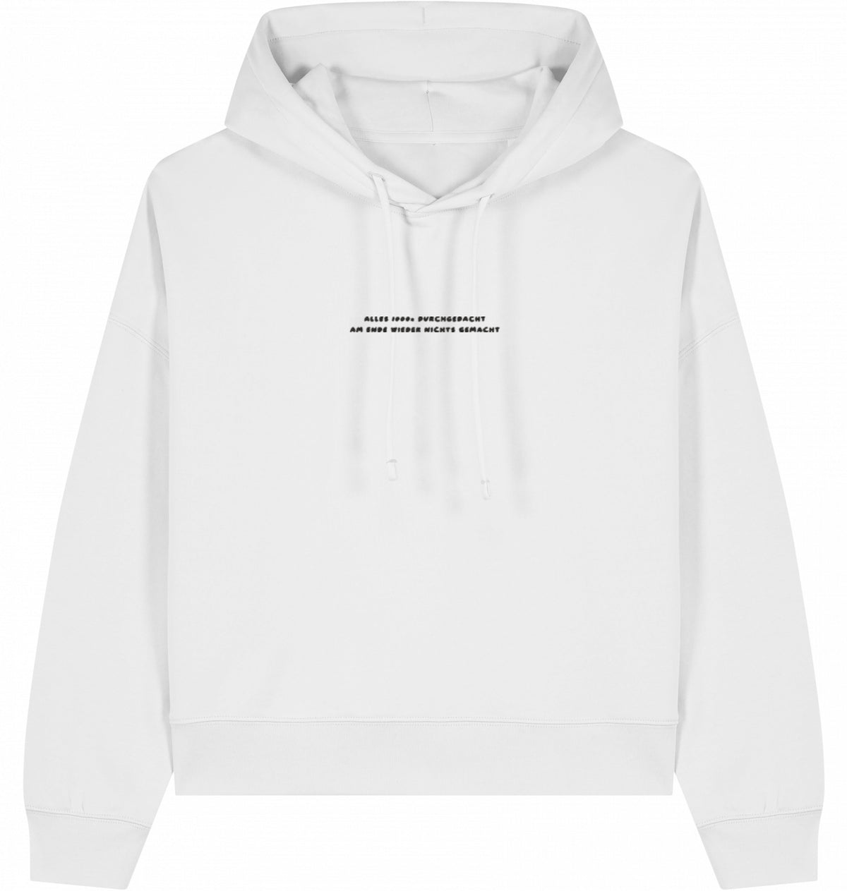 Hoodie schwarze Schrift gestickt