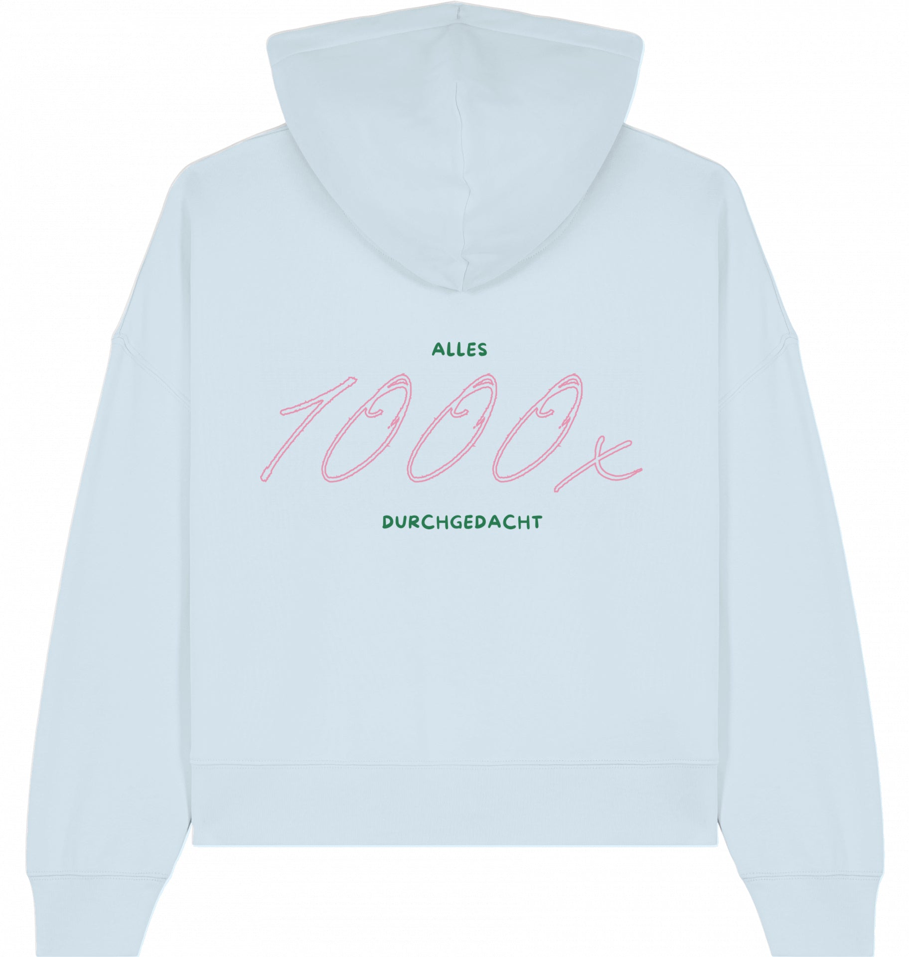 Hoodie grün/rosa