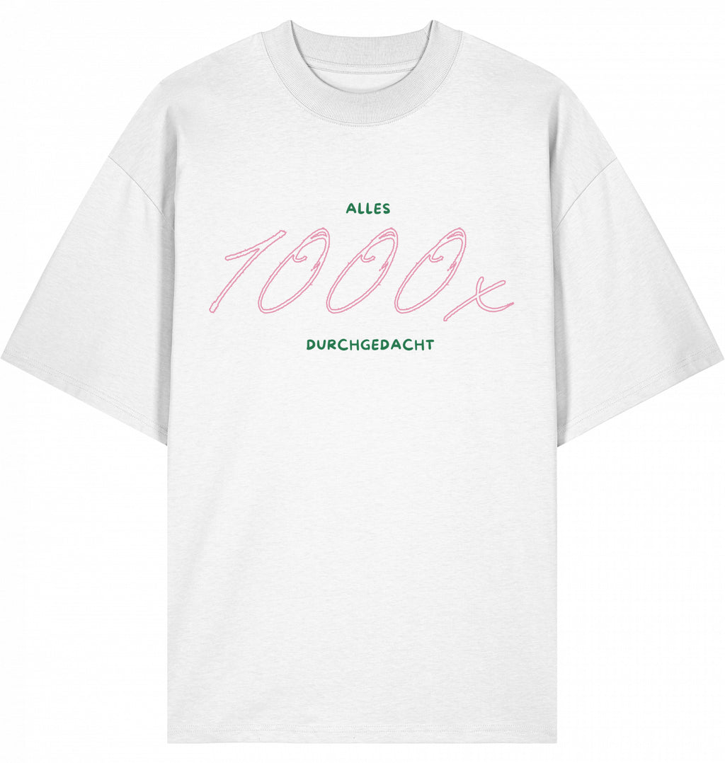 T-Shirt 1000x durchgedacht grün/rosa