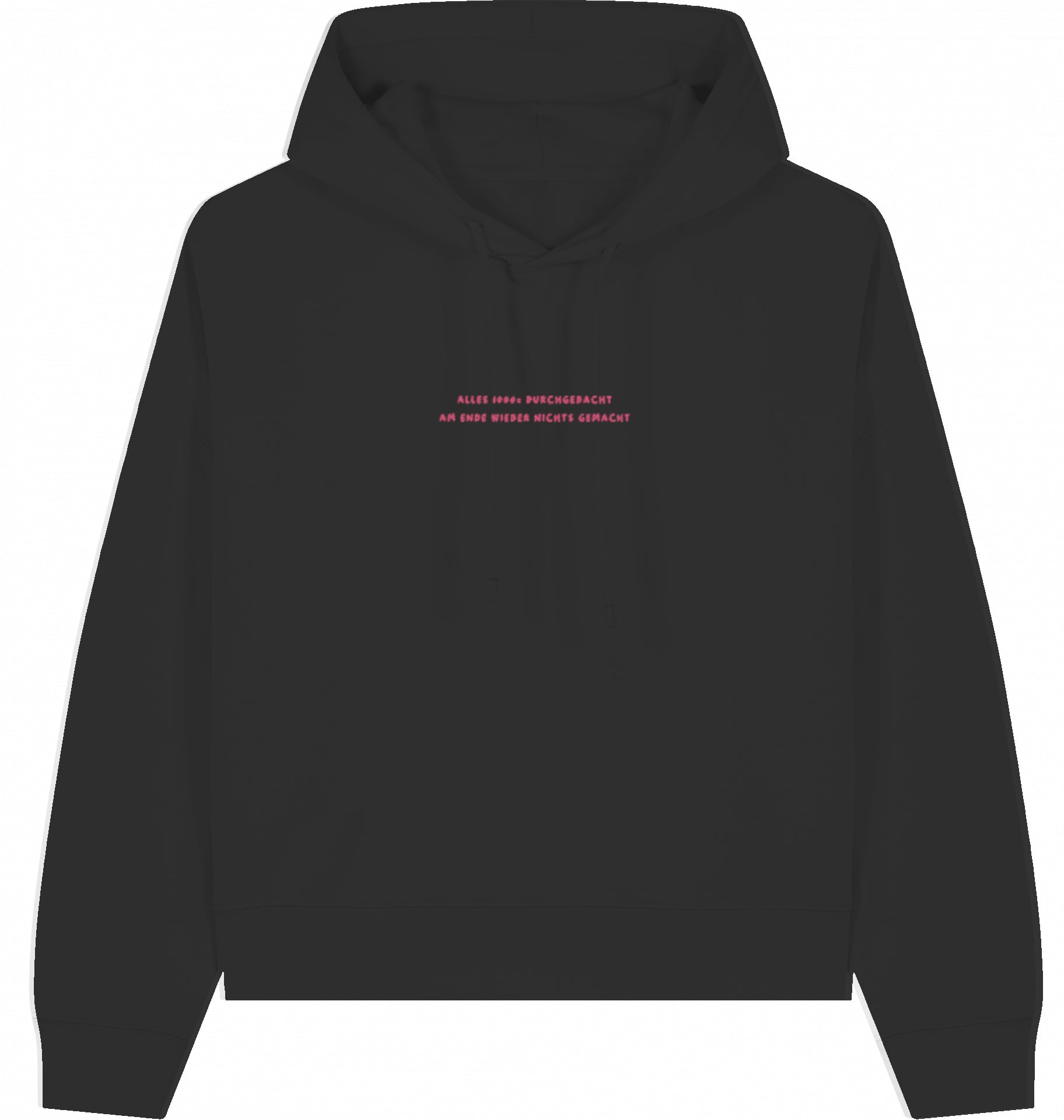 Hoodie Schrift gestickt pink