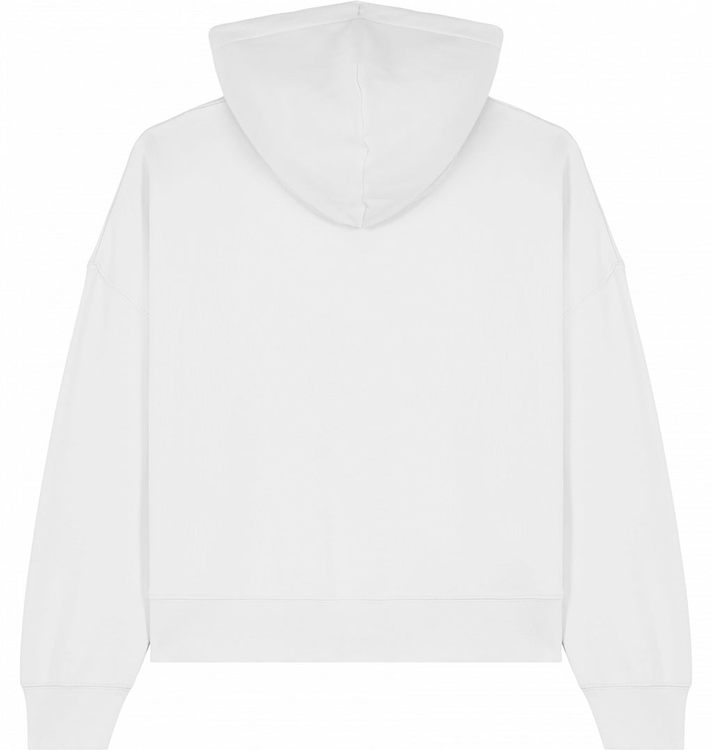 Hoodie Schrift gestickt grün