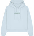 Hoodie Schrift gestickt grün