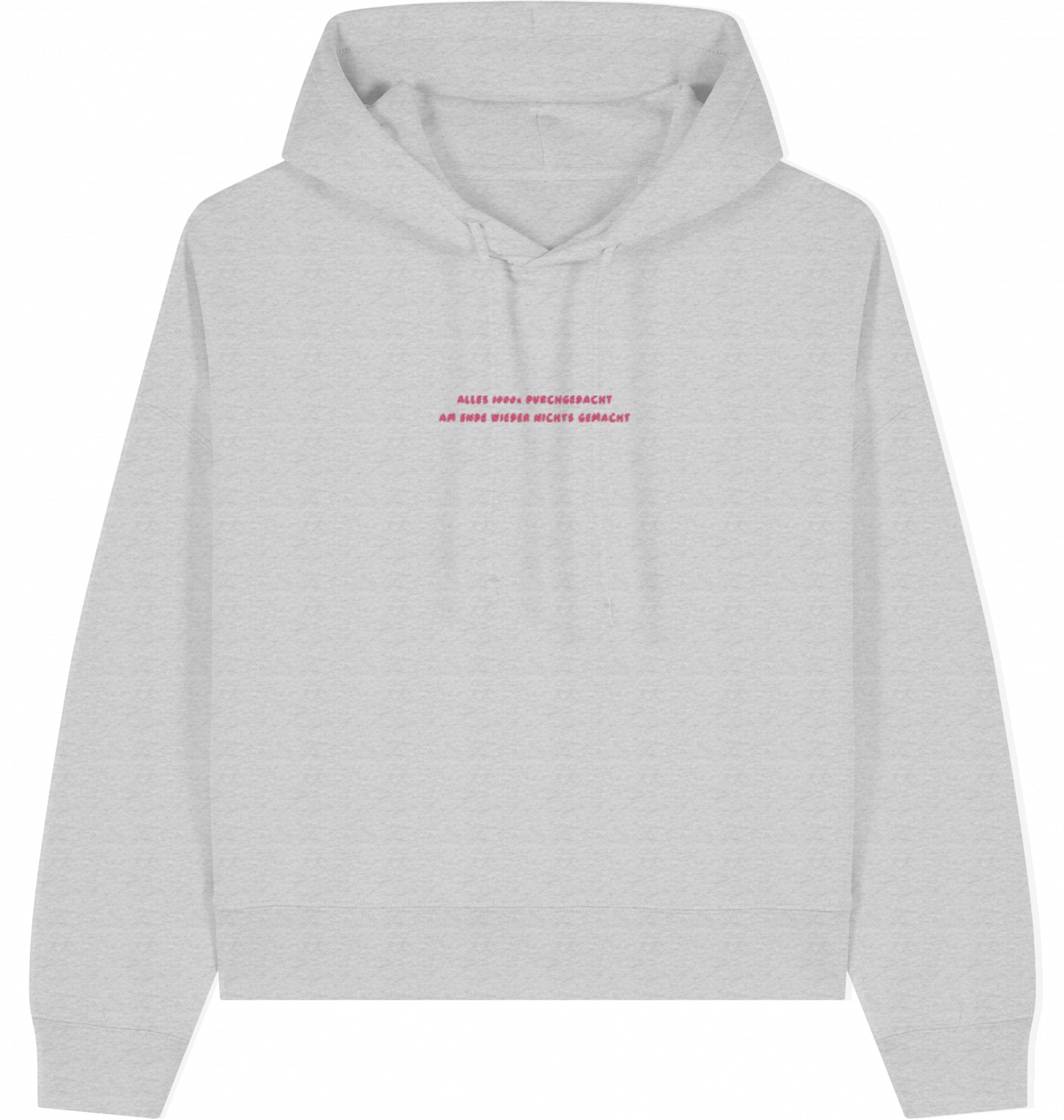 Hoodie Schrift gestickt pink